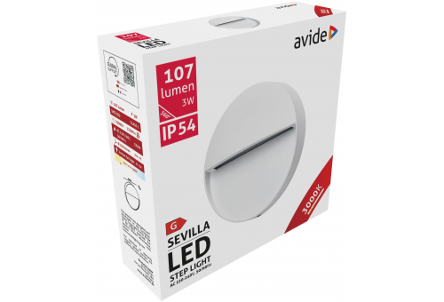 Lâmpada de escada exterior Sevilla LED 3W WW IP54 11cm