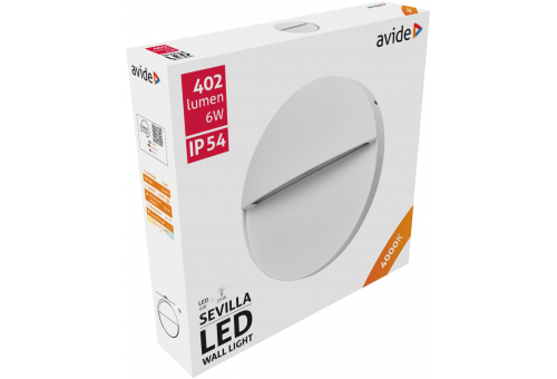 Lâmpada de escada exterior Sevilla LED 6W NW IP54 16cm