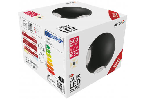 Candeeiro de parede exterior Cairo 4 De direção LED 12W WW IP54