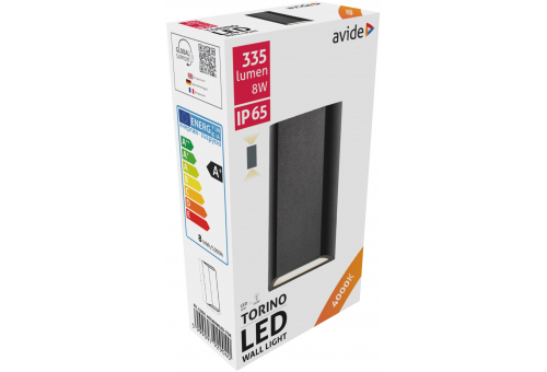 Candeeiro de parede exterior Torino 2 De direção LED 8W NW IP65