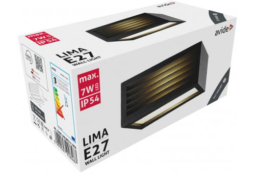 Candeeiro de parede exterior Lima 1xE27 IP54