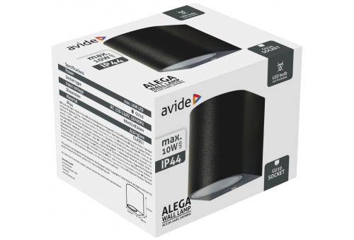 Candeeiro de parede exterior Alega 1xGU10 IP44 Preto