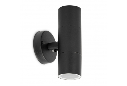 Lampă de perete 2xGU10 IP44 Negru Peka Avide