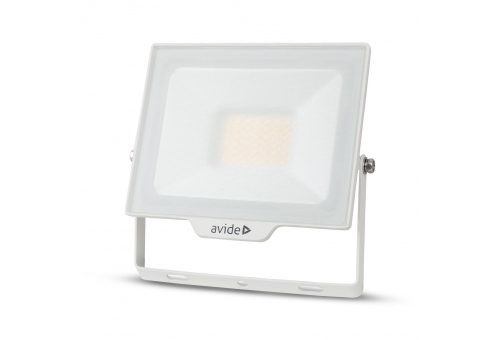 LED Frosted Flood Light Slim SMD 30W NW 4000K White