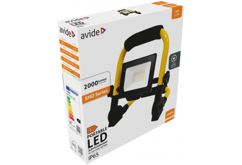 Avide LED Frosted Flood Light Slim SMD 20W with Stand 1.5m NW 4000K