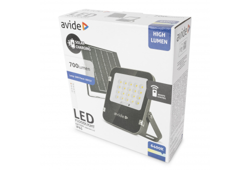 LED Szolár Reflektor CW 6400K, 50W, Szétválasztható Panel 6W/5V, Cserélhető akkumulátor, IP65, Távirányítóval