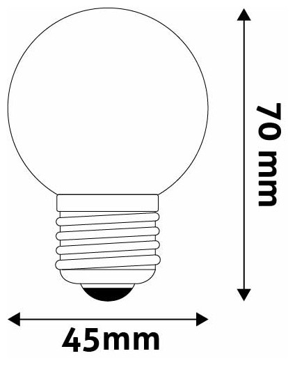 Decor LED bulbs G45 1W E27 Red